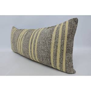 หมอนหนุนลายทางสีเทา16X36นิ้วเป็นมิตรกับสิ่งแวดล้อมถอดออกได้กันลื่นทอแบบวินเทจแบบดั้งเดิมหรูหรา - Product Image 4