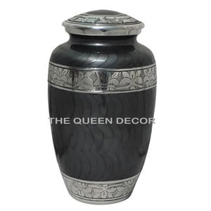 Las urnas de cremación para adultos de Metal negro más vendidas para cenizas humanas y mascotas, urnas funerarias de Metal duraderas conmemorativas - Product Image 1