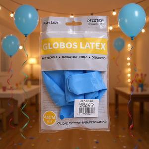 ลูกโป่งลาเท็กซ์ปาร์ตี้เลิฟ 45 ซม. สีฟ้าอ่อน R18 สำหรับตกแต่ง - Product Image 3