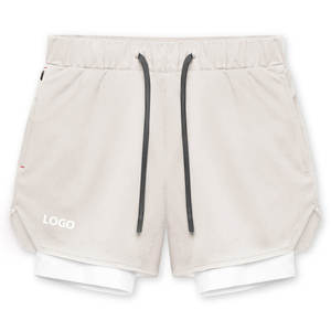 Pantalones cortos de doble capa para hombre, perfectos para la elasticidad, equilibrados con la transpirabilidad y la absorción de la humedad, que mejoran el rendimiento sin restricciones. - Product Image 5