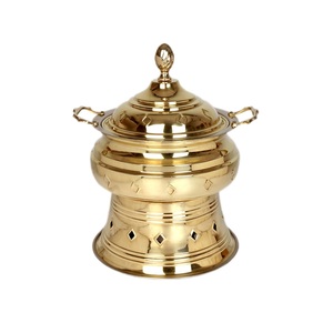 Wedding Table Decor Gold Plated Brass Chafing Dish New Stainless Steel Food <b>Buffet</b> Warmer Pot for Hotels Serving Wedding - Product Image 2