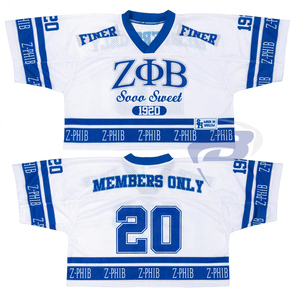 Camiseta de hockey de la hermandad Zeta Phi Beta, estilo griego con letras impresas, transpirable, para uso universitario/eventos, camiseta de malla oversize ZPB Sorority - Product Image 3
