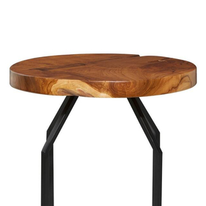 New Arrival Customizable Wooden Furniture Home Decorative Bedroom <b>Bed</b> Beside Side <b>Table</b> Metal Legs Living Room Dining School Use - Product Image 2