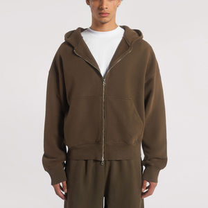 Custom Print Cotton 500 Gsm Oversized <b>Hoodie</b> Men's <b>Hoodie</b> basics No <b>String</b> Heavyweight Fleece Terry Blank Full Zip up <b>Hoodie</b> - Product Image 1