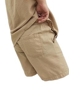 2025กางเกงขาสั้นผู้ชายผ้าฝ้าย100% เทอร์รี่เทอร์รี่โลโก้กำหนดเองรูปแบบสีทึบสไตล์ลำลอง - Product Image 5