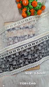 Lacets brodés sur mesure pour la couture de la mode et la décoration Ajoutez des détails intemporels à tout projet avec des motifs de dentelle haut de gamme. - Product Image 5