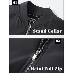 Veste bomber d'hiver sur mesure de haute qualité en gros pour hommes, taille plus, doudoune, lettres, laine, bras en toile, imperméable, vintage - Product Image 6