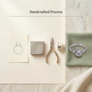Sterling Silver Freshwater Pearl <b>Ring</b>, June Birthstone Jewelry, Handmade <b>Boho</b> Style - Product Image 5