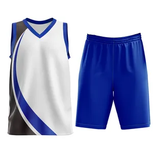 New latest Wholesale Blank Sublimation Basketball Uniform with Customized Logo / Customized Printed Basketball Jerseys for men