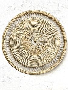 Ready to Ship Wicker Serving <b>Tray</b> Handwicker Rattan <b>Round</b> <b>Tray</b> Kitchenware Woven Wicker Wholesale Rattan Serving <b>Tray</b> From India - Product Image 5