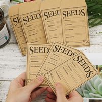Vente en gros de sacs de semences refermables écologiques personnalisés enveloppes de paquets de semences auto-scellantes en papier kraft pour petites pièces pour le stockage des semences