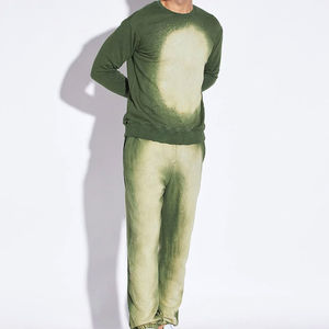 Diseño personalizado lavado ácido hombres chándales sudor traje para correr Material de algodón transpirable sudor trajes al por mayor - Product Image 4