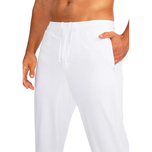 กางเกงมีเชือกรูดทรงหลวมสำหรับผู้ชายกางเกงเอวกลางผ้าแคนวาสผ้าฝ้าย100% ระบายอากาศได้ดีสำหรับตีกอล์ฟ - Product Image 4