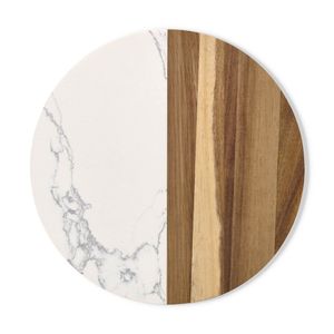 Plateau de service en marbre et bois durable Craft Valley, personnalisable pour les fêtes, les dîners en famille, les événements, les restaurants et les hôtels - Product Image 1