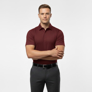 Chemise habillée à manches courtes pour homme, coupe ajustée, confortable, unie, lavée, personnalisée - Product Image 4
