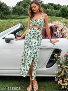 Fait à la main indien 100% coton robe imprimé fleuri élégant femmes fête porter doux élégant personnalisé mariée cadeau de mariage décontracté - Product Image 4