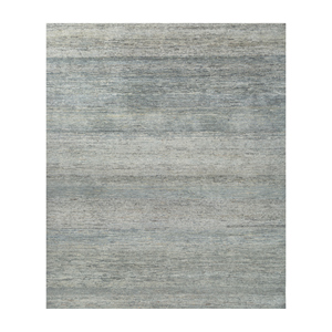 พรมถักมือสีน้ำเงินล้วน ทำจากขนแกะอัฟกันและปอกระเจา รุ่น AKWJ-1001 สำหรับใช้ในบ้าน - Product Image 1