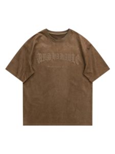 Squelette graphique personnalisé imprimé surdimensionné 100% coton bio Hip Hop Streetwear poids lourd lavé à l'acide éponge solide T-shirts pour hommes - Product Image 3