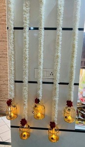 Jazmín artificial y portavelas de luz T rosa de metal para bodas y decoración de festivales y ocasiones - Product Image 2