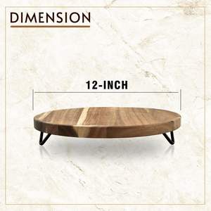 แม่พิมพ์ไม้ทรงกลมสไตล์เรียบง่าย เป็นมิตรกับสิ่งแวดล้อม สำหรับจัดแสดงขนมหวาน งานเลี้ยง จัดเลี้ยงนอกสถานที่ ตกแต่งเคาน์เตอร์ครัว - Product Image 5