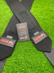 Sangles de poignet en néoprène pour le levage, antidérapantes, entraînements de force, soulevé de terre, surface rembourrée, élastiques, forme 8 - Product Image 3