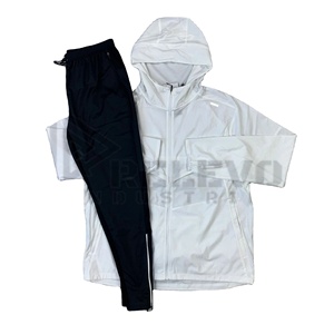 Conjunto Deportivo Cortavientos de Nailon para Hombre y Mujer, Chaqueta Deportiva Ligera con Cremallera y Pantalones Cortavientos, 2 Piezas - Product Image 1