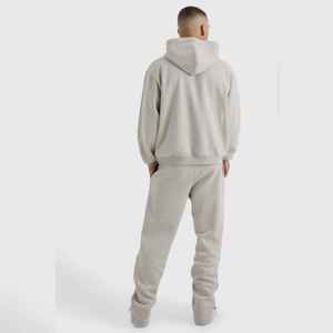 Chándales de lana de algodón 100%, pantalón Acampanado y sudadera con cremallera, conjunto de chándal de 2 piezas, traje de pantalón con estacas de estilo callejero para hombre - Product Image 2