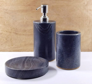 Juego de baño de mármol Dispensador de jabón de mármol natural de diseño moderno Dispensador de pasta de dientes/champú Jabonera al precio más bajo - Product Image 3