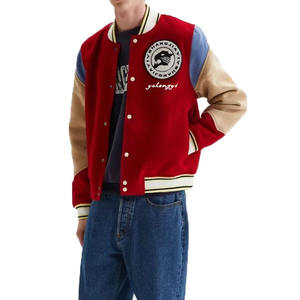 แจ็กเก็ตทีมโรงเรียนของผู้ชายพร้อมโลโก้ด้านหน้ากันน้ำและหนังมีฮู้ดปรับแต่งได้สำหรับใช้ในกีฬาแฟชั่น - Product Image 4