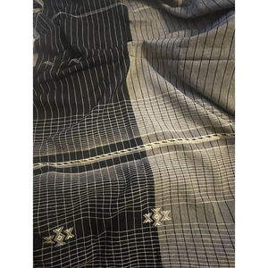 Bufanda Larga de Algodón Premium Tejida a Mano para Mujer, Color Pergamino/Carbón, con Diseño Estampado de Animales y Dibujos Animados, Estilo Primavera - Product Image 1