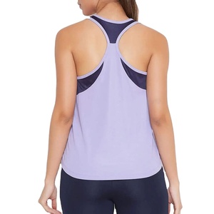 Women's High Quality Custom Breathable Gym Sports Tank <b>Tops</b> Wholesale Solid Color Plus Size Private Label - Product Image 3