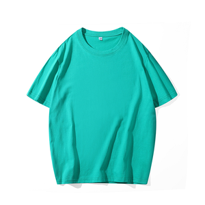 OEM personnalisé unisexe 100% coton col rond T-Shirt hommes décontracté à manches courtes lâche plaine hauts en plusieurs couleurs coupe surdimensionnée - Product Image 2