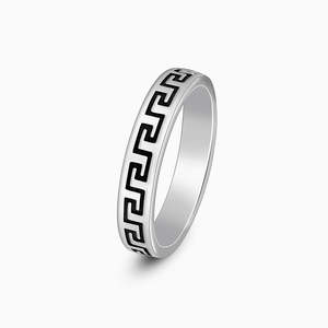 Bague pour homme Asscher Cut Mystique en argent oxydé avec placage au rhodium Style vintage certifié IGI avec perle principale de pierre précieuse - Product Image 6