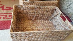 ตะกร้าผักตบชวาสไตล์วินเทจถาดเก็บของแฮนด์เมดแบบชนบท - Product Image 4