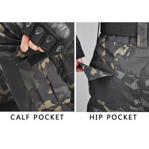 กางเกงเพนท์บอลสีเพนท์บอลกางเกงยุทธวิธีลายพรางพร้อมแผ่นรองเข่าสำหรับต่อสู้ทนทาน - Product Image 5