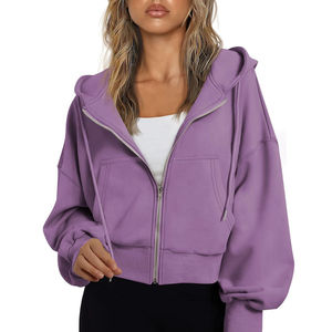 Sudadera con Capucha Corta de Forro Polar Térmico Ligero para Mujer, Diseño Original, Ecológica, de Algodón, para Invierno 2026, Precio Económico - Product Image 2