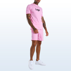 Ropa para deportes al aire libre, conjunto de pantalones cortos de verano para hombre, camisetas de felpa francesa, pantalones cortos, chándal, Camiseta de algodón 100% con pantalones cortos, conjuntos dobles - Product Image 6