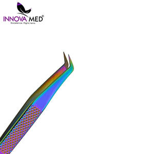 Pinces professionnelles pour extensions de cils en acier inoxydable avec pointe en fibre, pinces à volume pour cils pour salons de beauté et artistes en cils, OEM - Product Image 5