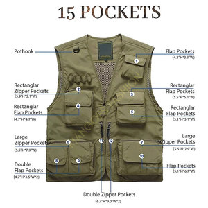 Outdoor High Visibility ANSI Class 1 Waterproof Safety Vest Workwear-Customized Logo Option High Quality MOQ 10 Pcs Polyester - Product Image 5
