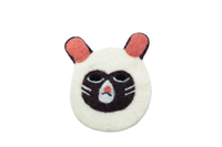 Sous-verres en feutre non tissé faits main avec motif de chat mignon, tapis absorbants, épaisseur de 1 cm, 10 cm de diamètre, toucher luxueux et doux, légers et écologiques
