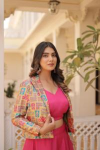 Lehenga choli entièrement cousu pour femme, occasion de fête de mariage et de festival d'Inde - Product Image 3