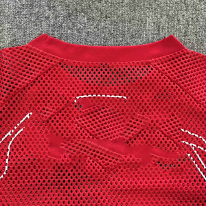 Chemise en maille courte pour femmes, tissu extensible respirant, vêtements de sport, vente en gros - Product Image 3