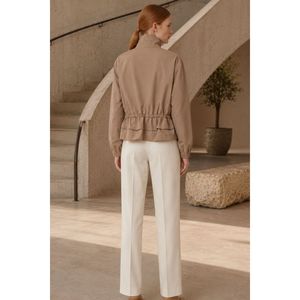 Impermeable Corto con Cintura Ajustable 6346 - Color Piedra - Product Image 4