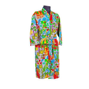 Kimono Maxi Kantha Indio Hecho a Mano, Estilo Vintage, para Mujer, Estampado Floral, 100% Algodón, Secado Rápido, Transpirable, para Playa, Vacaciones, Salida de Baño - Product Image 6
