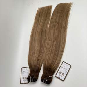 Extensiones de Cabello Vietnamita Virgen Remy 100% de Alta Calidad, 22 Pulgadas, Color Balayage, Trama Lisa # 2/4Q+6C - Product Image 5