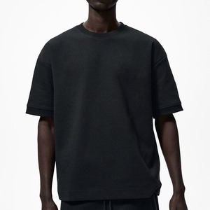 Custom Printed Men Polyester/Cotton French Terry Regular Fit Crew Neck Sweatshirt High Quality Drop Shoulder Casual Breathable - Product Image 6