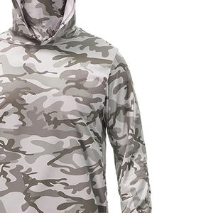 Men's Camouflage Long Sleeve <b>UV</b> <b>Protection</b> <b>Hoodie</b> Upf 50 Fishing Wear Performance Shirt - Product Image 3