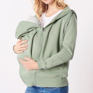 Femme Design personnalisé Impression polaire en fibre de coton Robe de maternité Sweat à capuche Slim fitness Rhinestone Grossesse Allaitement Capuche - Product Image 2