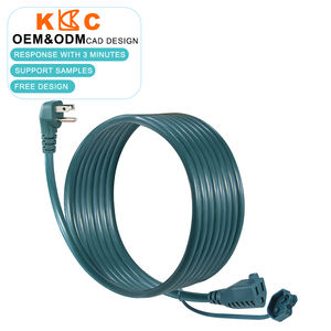Cable de Extensión para Exteriores Resistente al Agua con Clavija Plana de 3 Puntas SJTW Estándar Americano para Jardín y Patio - Product Image 2