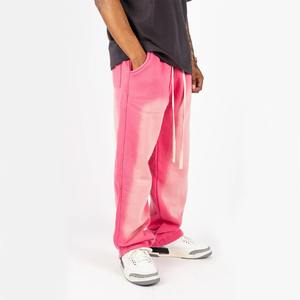 Wholesale MAGNUS WEARS MW-AW-434 100% Cotton Fleece Acid-Washed Anti-Wrinkle Breathable Sweatpants Casual Elastic Waist <b>Trousers</b> - Product Image 4